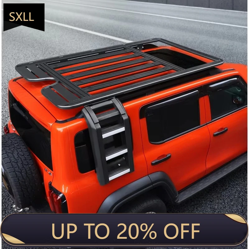 

SXLL Auto parts kit Aluminum alloy roof ladder side box with luggage rack External modified auto parts