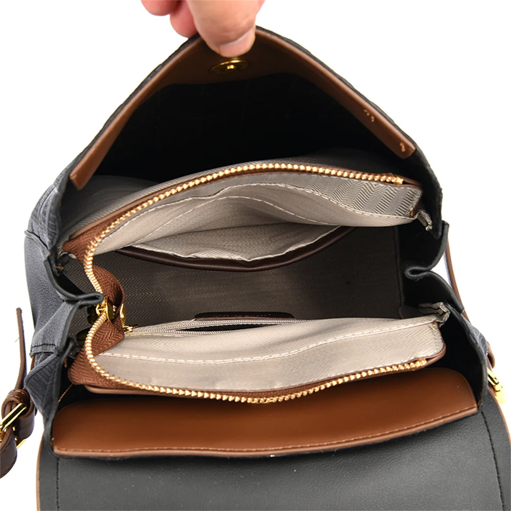 Imagem -05 - Mochila Multifunções de Luxo para Meninas Adolescentes Bolsa Escolar Geométrica Casual para Mulheres Bolsa de Ombro de Viagem Mochila Feminina Nova Moda