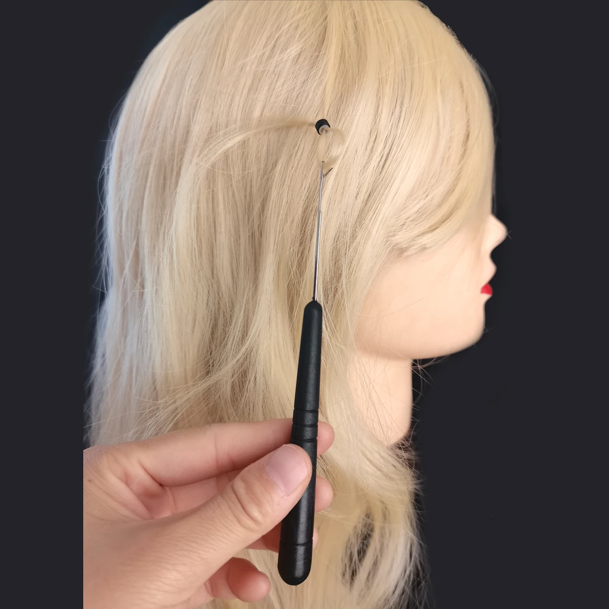 

1Sets 10Pcs Crochet Knitting Hook Needles Template Bending Shape Plastic Handle Steel Crochet Knitting DIY Kit Sewing Tools