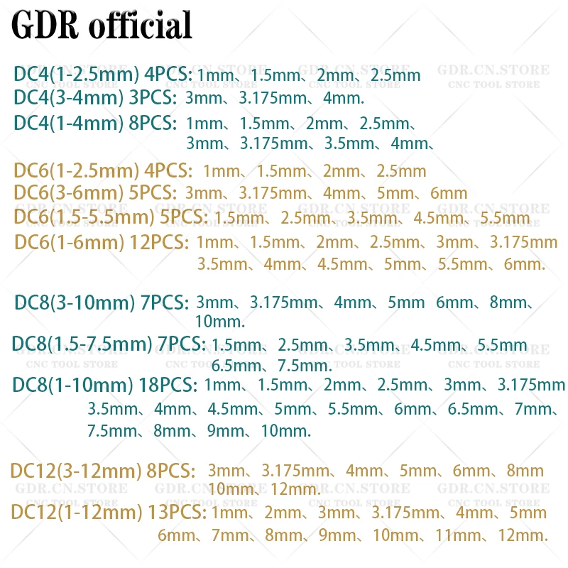 Accuracy 0.003 precision DC collet DC4 DC6 DC8 DC12 chuck collet pull back collet high precision collet dc collet tool holder