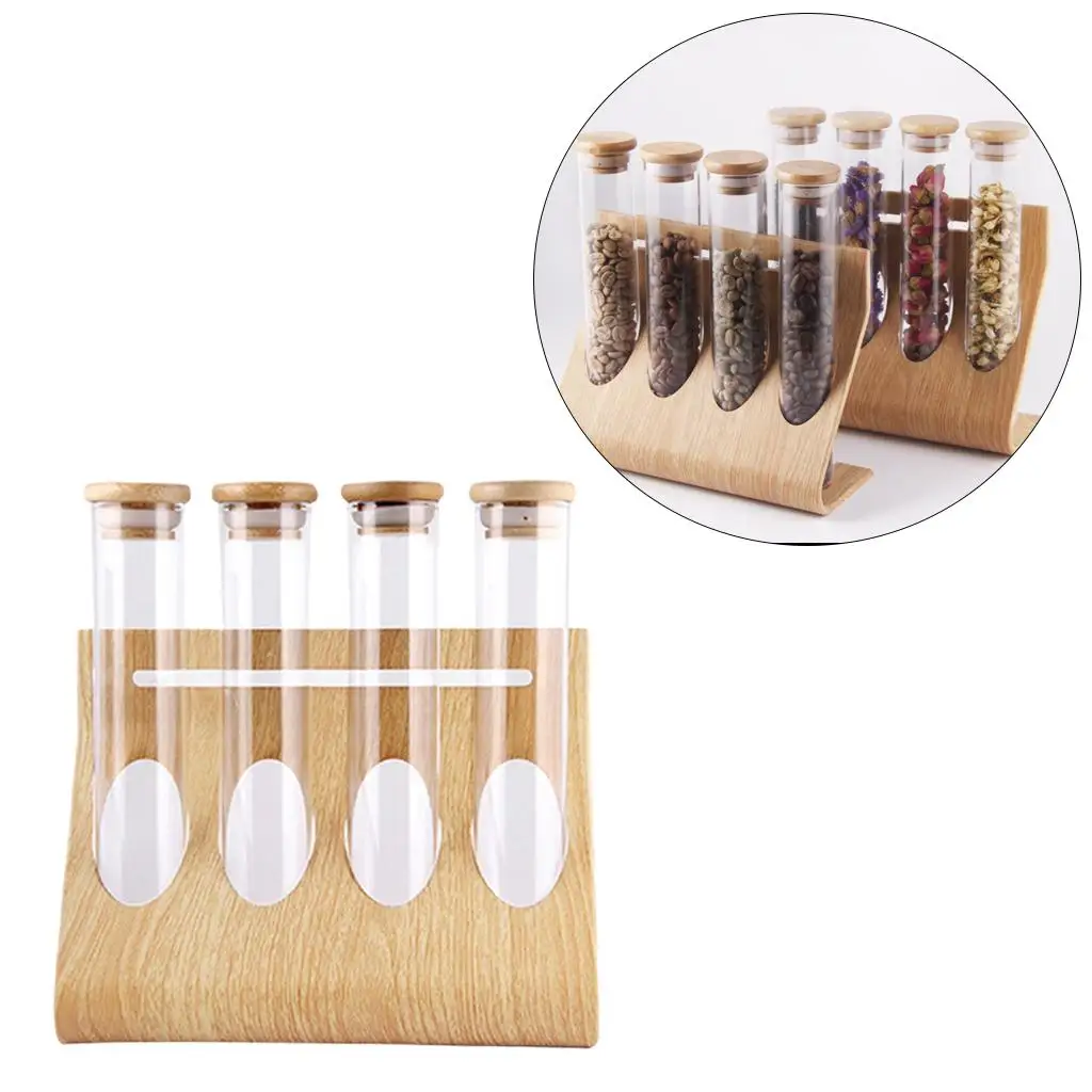 Test Tube Display Rack Exhibition Storage with Holder Clear Stand for Dried