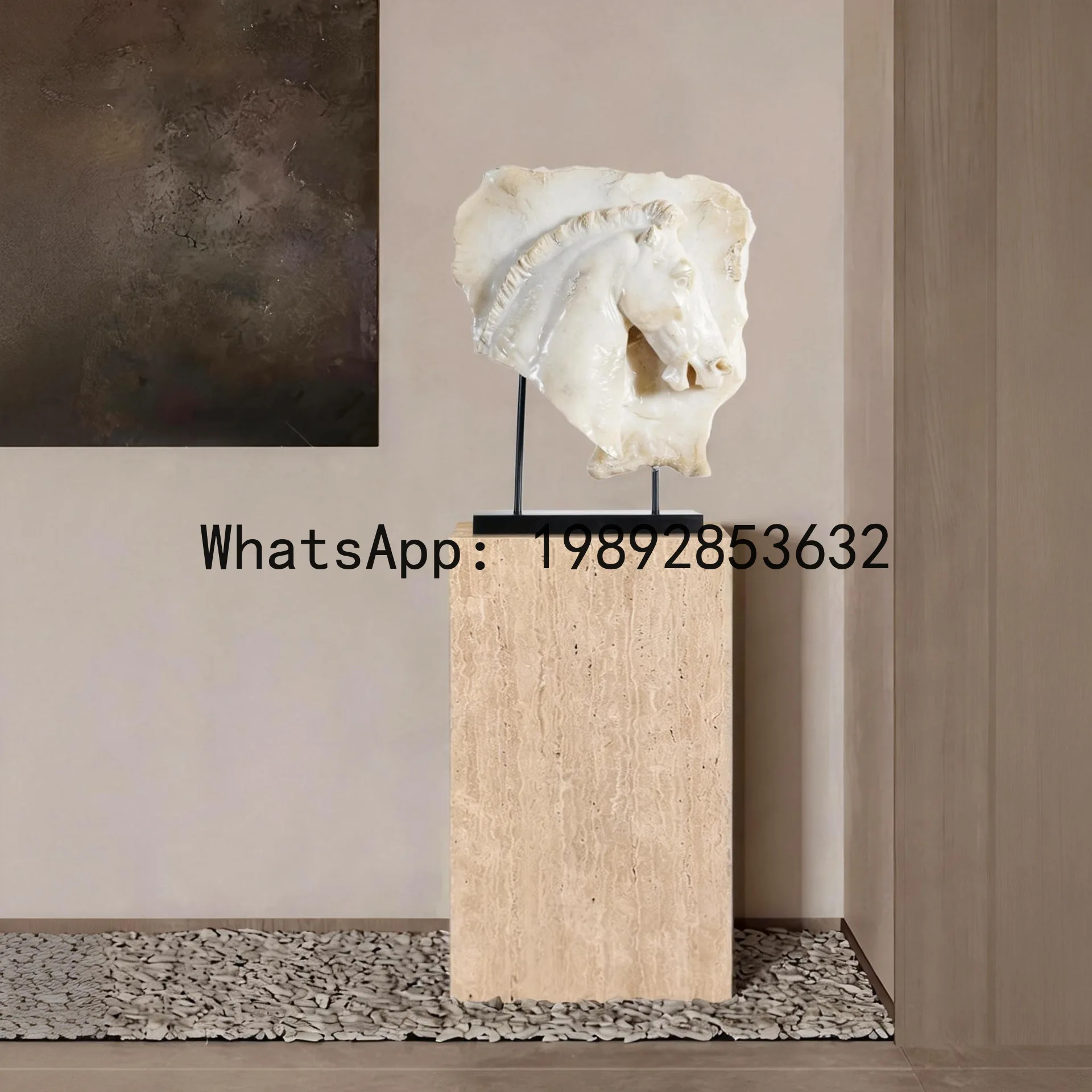 X-29  Vintage Horse Head Sculpture for Living Room, Entryway, Office Desktop Decoration, High-End Decorative Piece