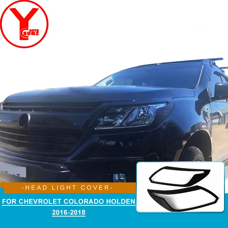 

black head light cover For chevrolet trailblazer holden colorado 2016 2017 2018 car styling For trailblazer accessories YCSUNZ