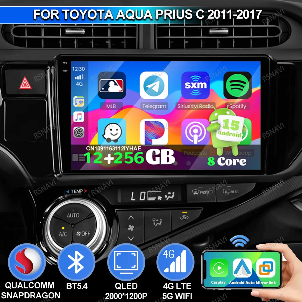 

Car Radio Android 15 For Toyota Aqua Prius C 2011 2012 -2017 Telephone Holder Car Accessories Interior Replacement Parts Golf 4