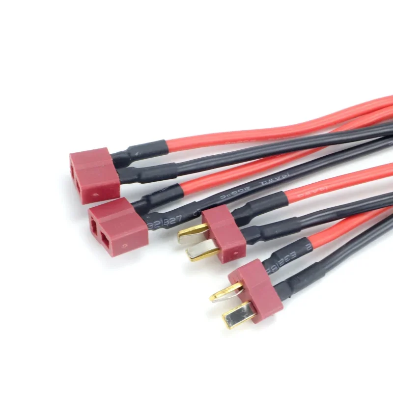 T Plug Harness Parallel Battery Connector Cable Dual Extension Y Splitter Silicone Wire For Rc DIY Quadcopte Fixed Wing Model