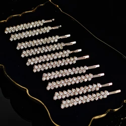 10PCS Classic Fashion Rhinestone Hair Clips Fashion Simple Hairpin Headpiece Barrettes for Women Holiday Gifts