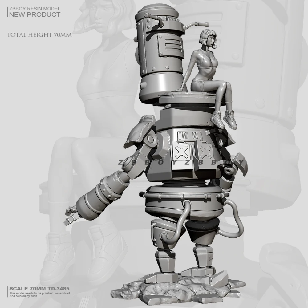 73MM resin character unpainted model kit, fantasy theme, unassembled and unpainted GK, 752C