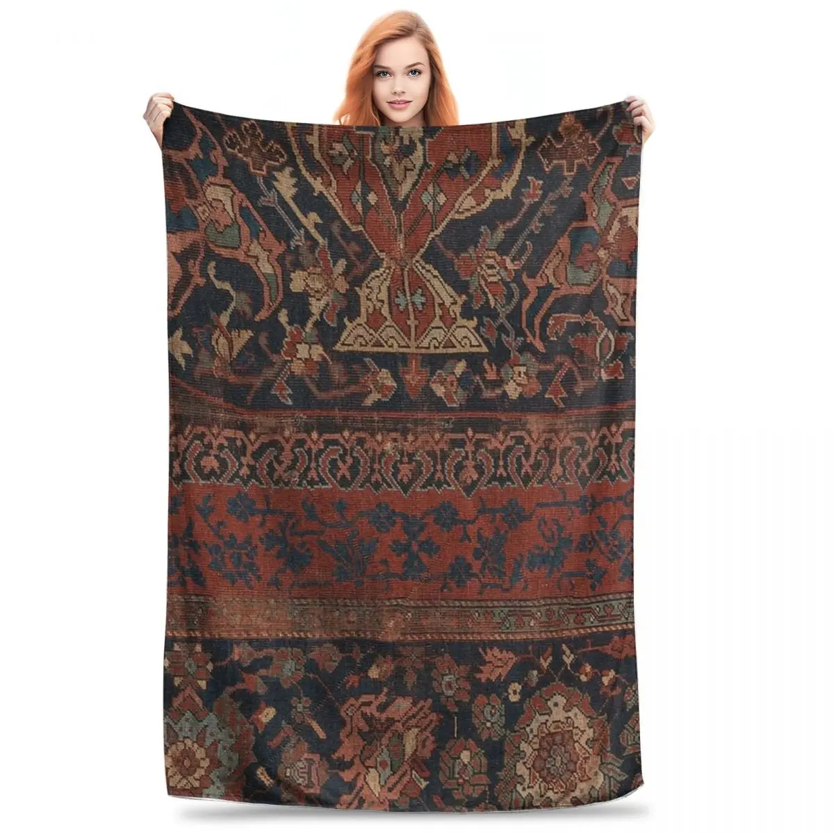 Boho Chic Dark III 17th Century Blanket Fleece Super Soft Throw Blankets Throw Blanket For Couch Office Throws Bedspread Quilt