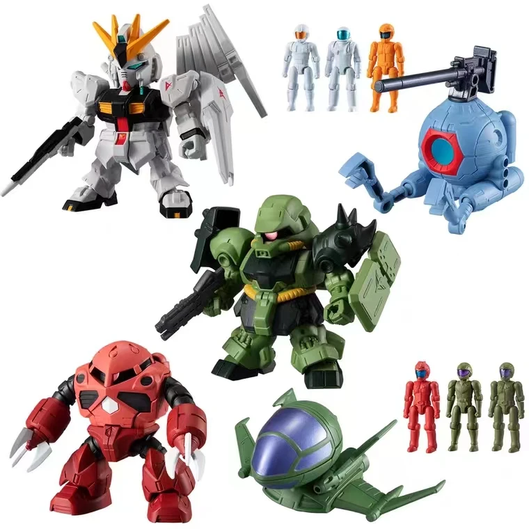 Bandai modello in scala genuina Gundam Miniature War Series V Gundam Z'Gok-E prototipo Zaku Early Type Iron Ball Action Figure Toys