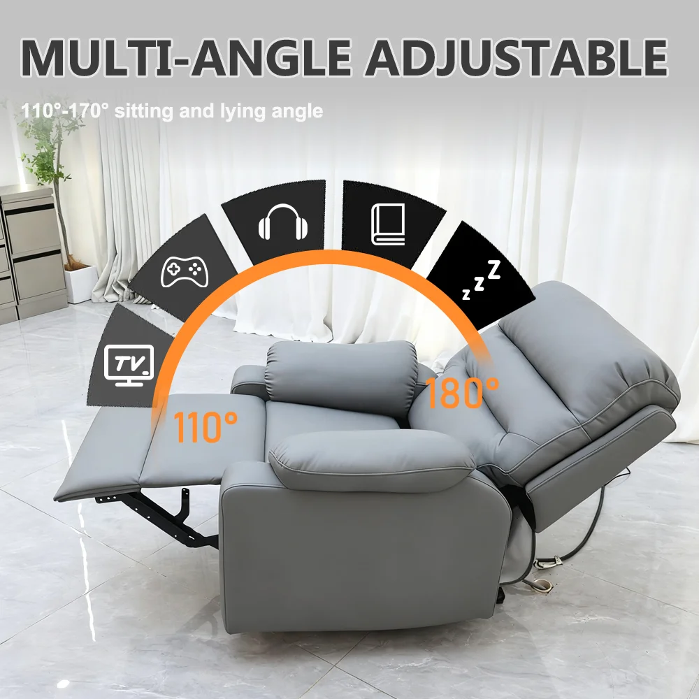 Single Electric Reclining Chair Lazy Leisure Lounge For Manicure Eyelashes Foot Beauty Computer Use Comfortable Ergonomic