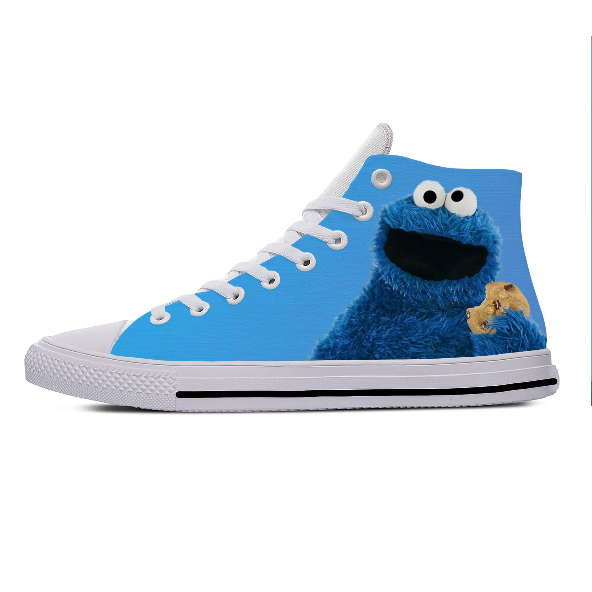 Monster Anime Cartoon Manga Comic Fashion Cookie Casual Cloth Shoes High Top Lightweight Breathable 3D Print Men Women Sneakers