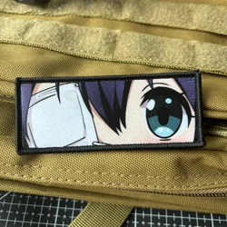 Love Chunibyo & Other Delusions Takanashi Rikka Morale Badge Anime Girls Eyes Character Patches Hook and Loop Backpack Sticker