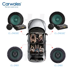 1kit 6.5 Inch 2-way Car Audio Speaker Set Tweeter Sub Woofer 2-way Coaxial Horn 6.5” Woofer Treble Bass Speaker Kit With Divider