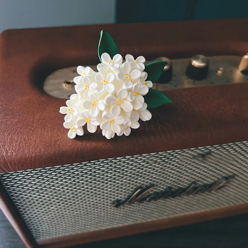 Cute Flower Aromatherapy Wax Gypsum Silicone Mold 3D Flowers Plaster Ornament Molds For Car Decoration Resin Crafts Mould