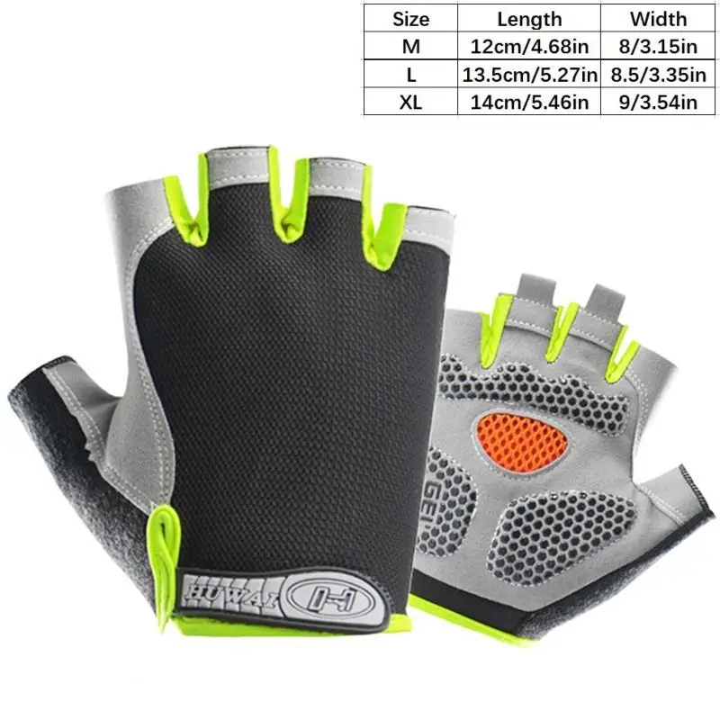 Half Finger Cycling Gloves Men Women Anti Slip Shock Breathable Summer Bicycle Fingerless Sports Gym Training Bike