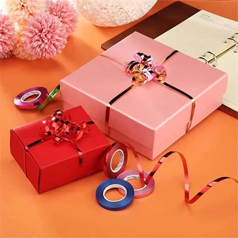 10Meter/Roll 5mm Balloon Ribbon Party Birthday Wedding Accessories Laser Balloon Chain Satin Ribbons Craft DIY Party Decoration