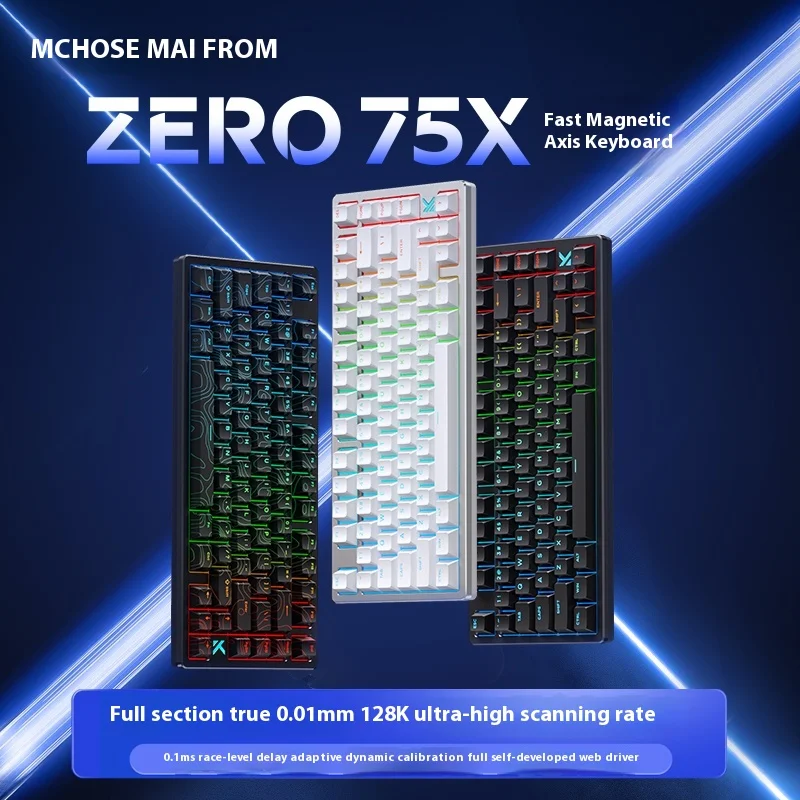 MCHOSE ZERO 75X Mechanical Keyboard Heavenly King Magnetic Axis Aluminum Alloy Upper Shell 8k Low Latency Custom Gaming Keyboard