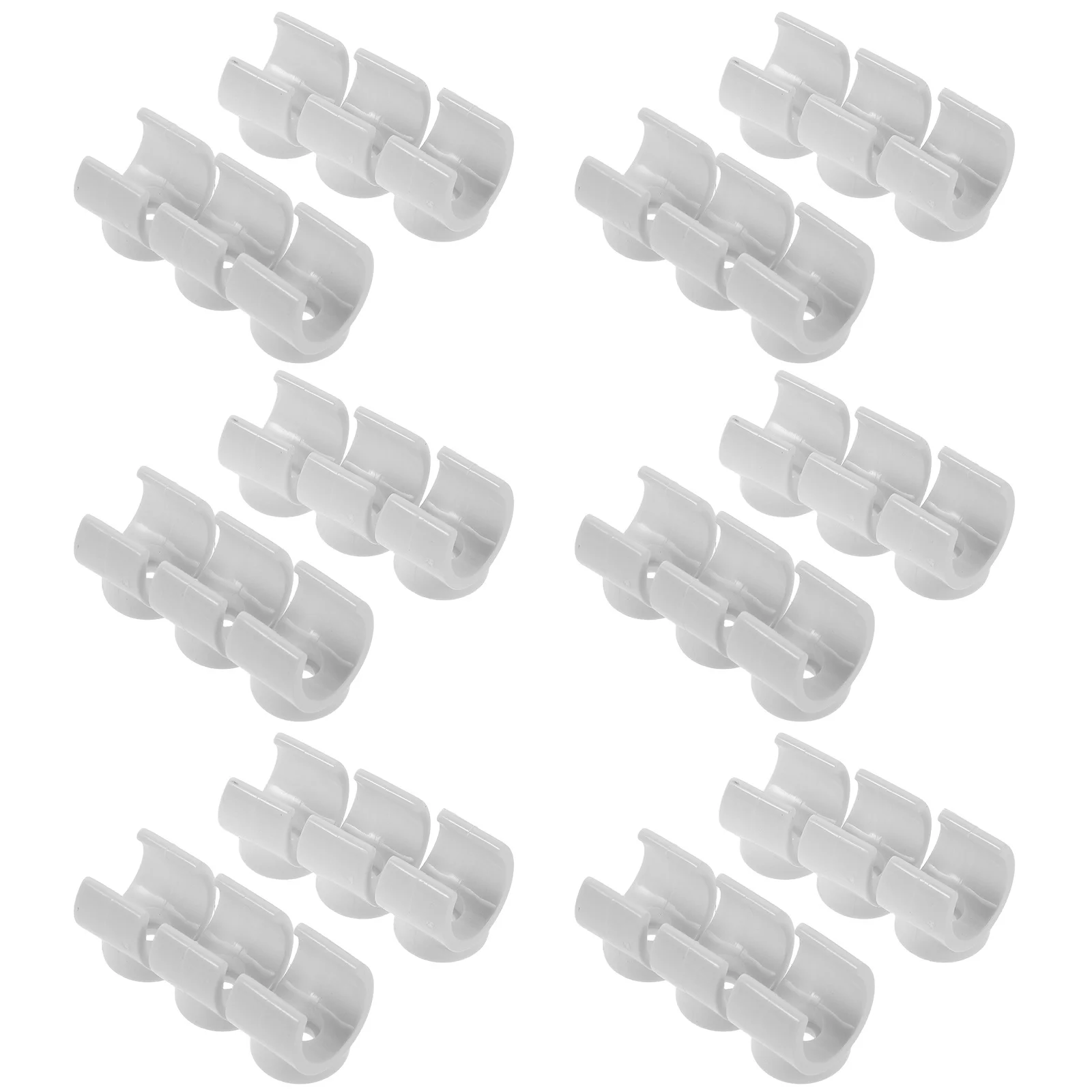 

100Pcs Aluminum Plastic Pipe Clamps Thickened U Bracket for Secure Fixing PVC Pipe Holder Hose Tube Clip Industrial Use