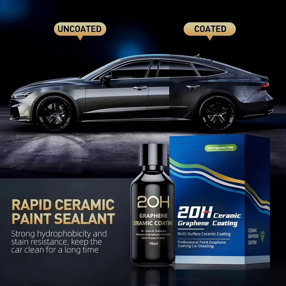 Graphene Ceramic Coating 20H/12H with Self Healing and UV Track Technology Car Detailing Professionals 10+ Years of Protection