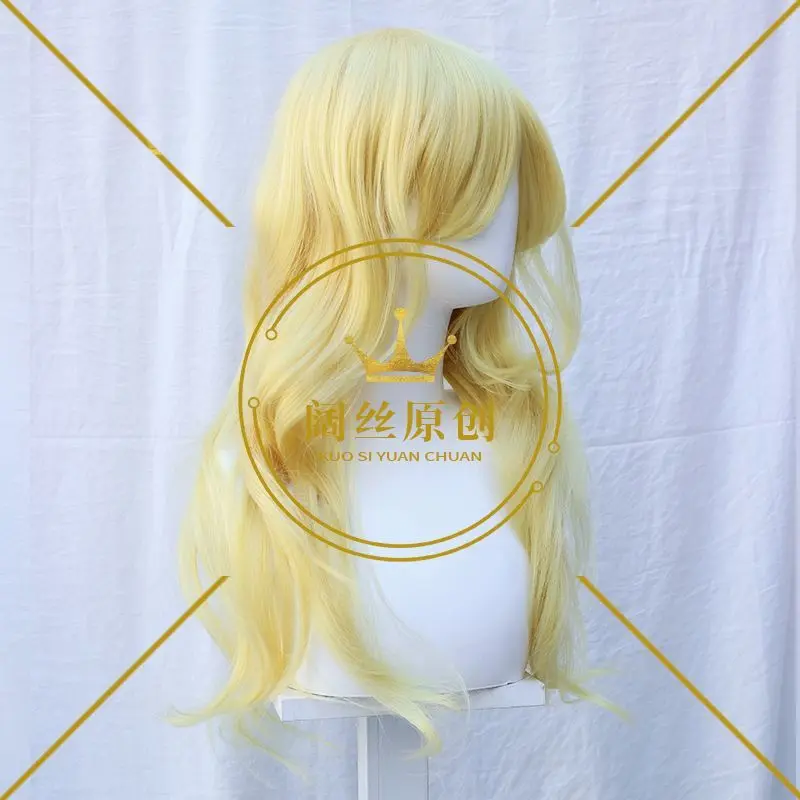 باروكة كوسبلاي أنيمي موجات ذهبية كبيرة لـ Kaori Miyazono، كذبتك في أبريل شعر مستعار كامل #3