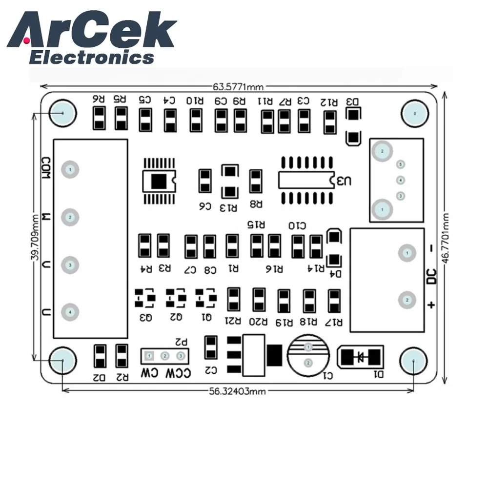 5V 12V DC Brushless Motor Driver Controller Board W/ Reverse Voltage Over Current Protection for Hard Driver Controller 3/4 Wire