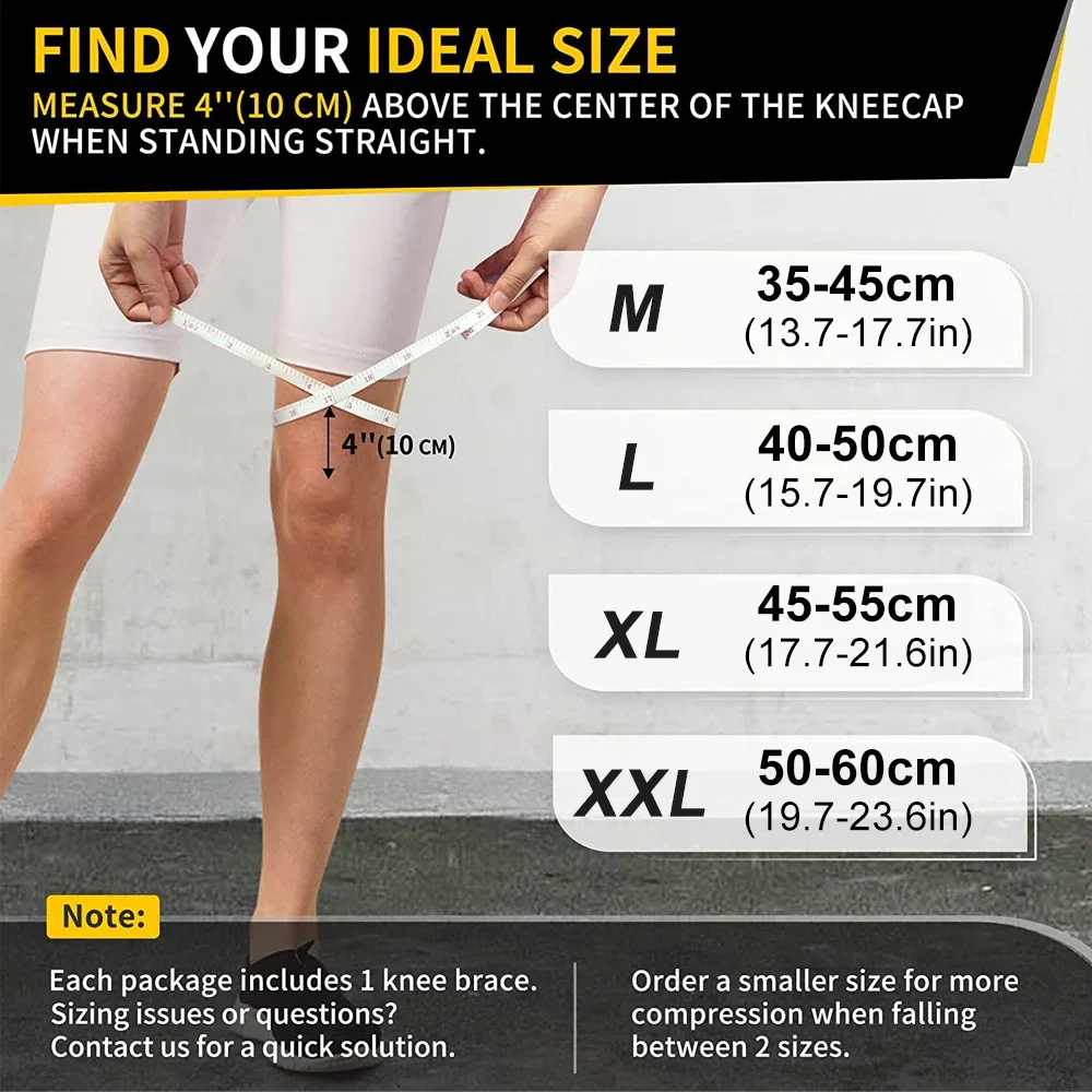 1Pcs Knee Protector Brace Adjustable Knob, Patella Gel Pad Side Stabilizers Compression Sleeve for Sports Workout