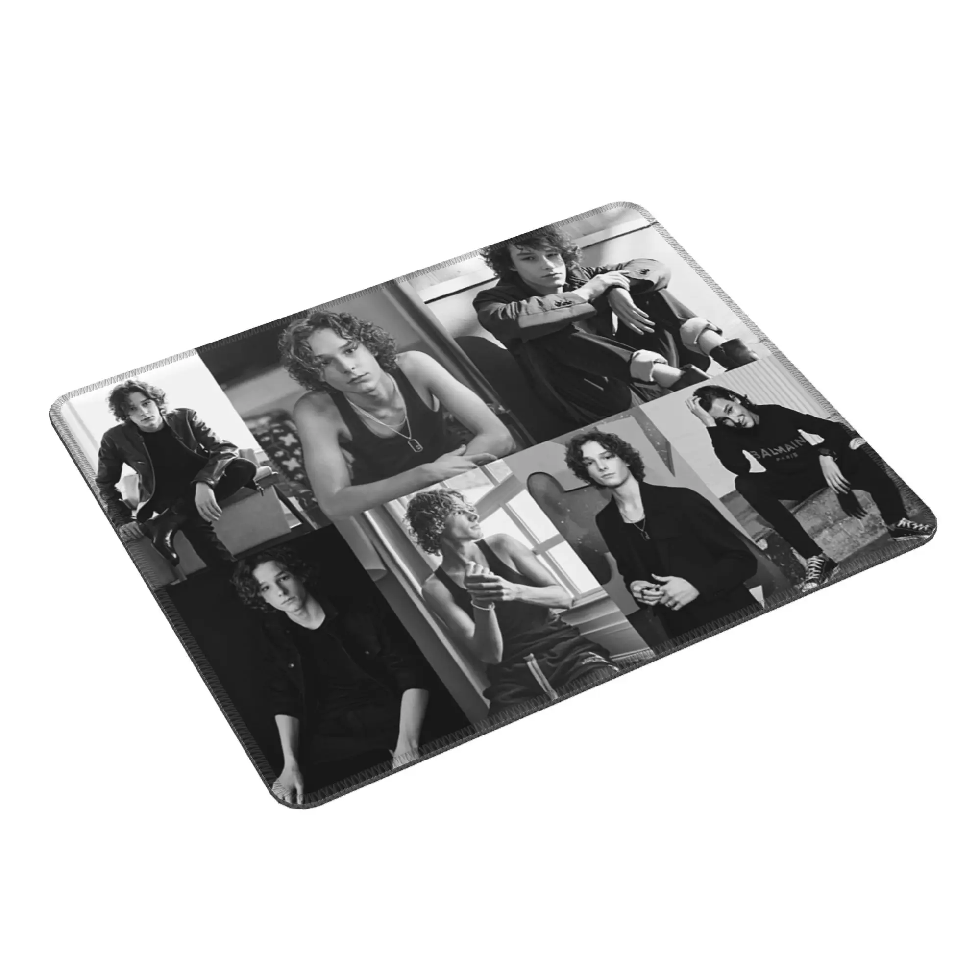 

Черно-белый коврик для мыши Mason Thames Collage, коврик для мыши, компьютерная клавиатура, коврик для мыши, игровой коврик для ноутбука, офисные коврики для стола