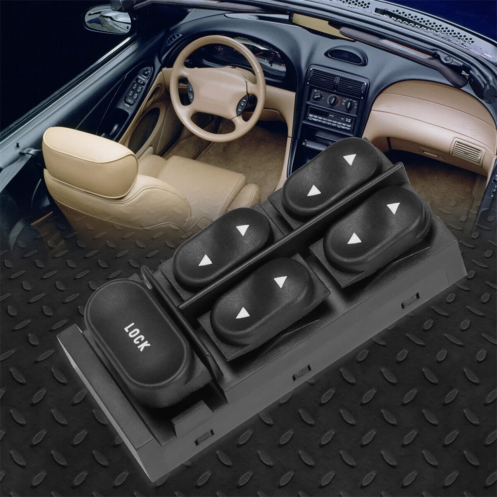 Car Power Window Master Switch Button F4ZZ-14529-B For Ford Mustang 1994-2004 Ford Escort 1997-2002 Mercury Tracer 1997-1999