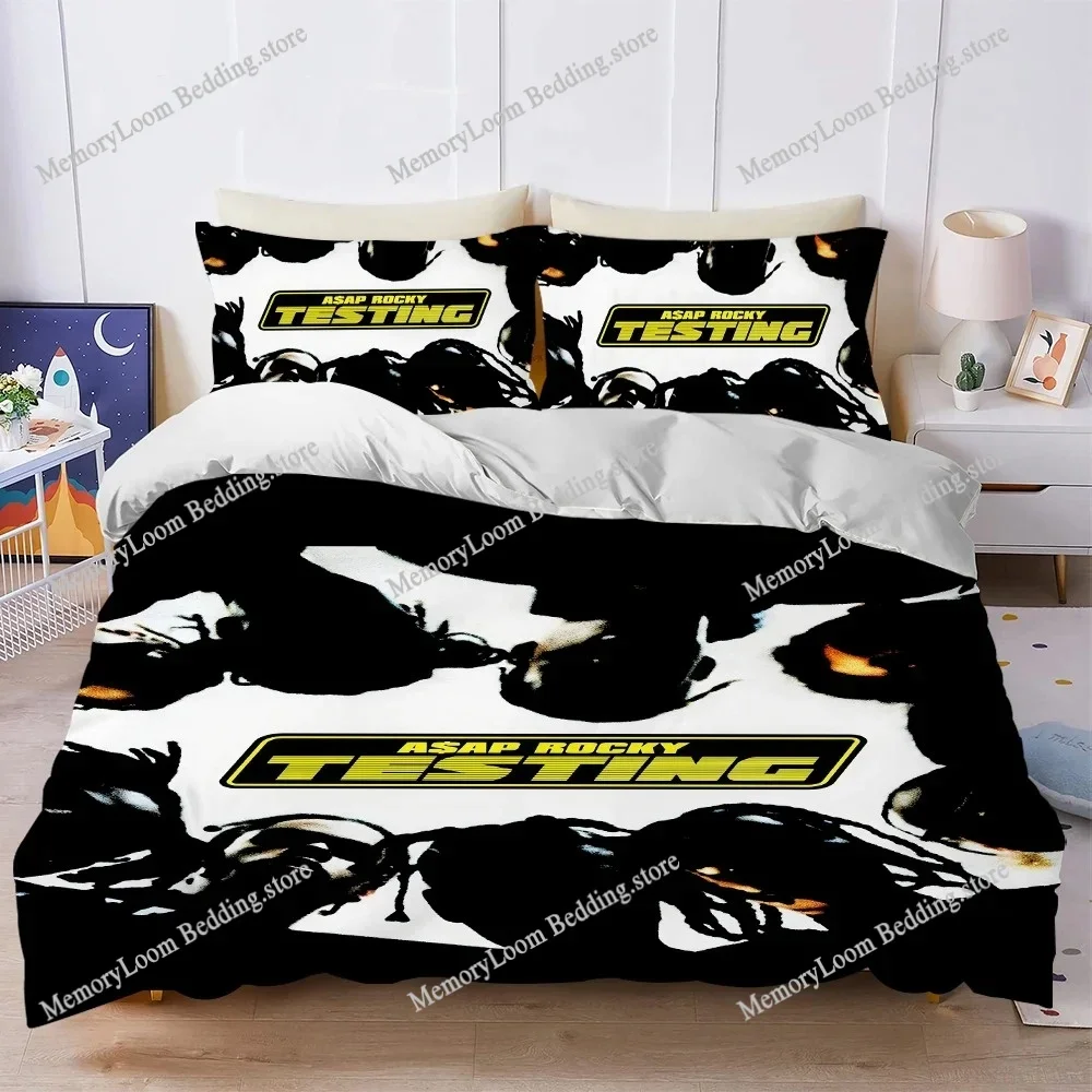 

Rapper A-Asap-Rocky Music Duvet Cover Set Home Style Bedding Soft Laundry Cotton Bed Four Seasons Student Dormitory Home Textile