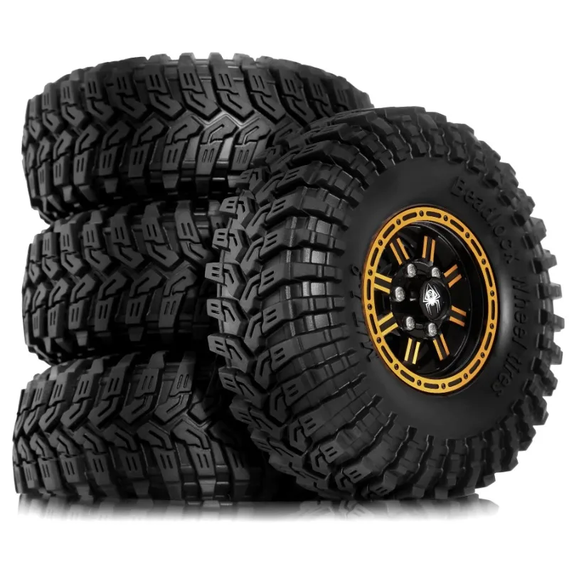 

1.9 Inch Mud Tires Aluminum Beadlock Wheels Set for 1/10 RC Crawler FCX10 SCX10 Pro UTB18 TRX4 Redcat Gen8 VS4-10