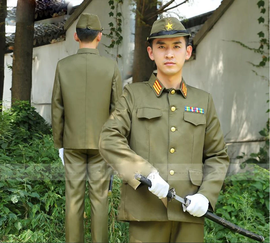 WW II Japanese Imperial officer Traditional vintage green uniform japanese military costume WW2 Japanese Military Uniform Japan