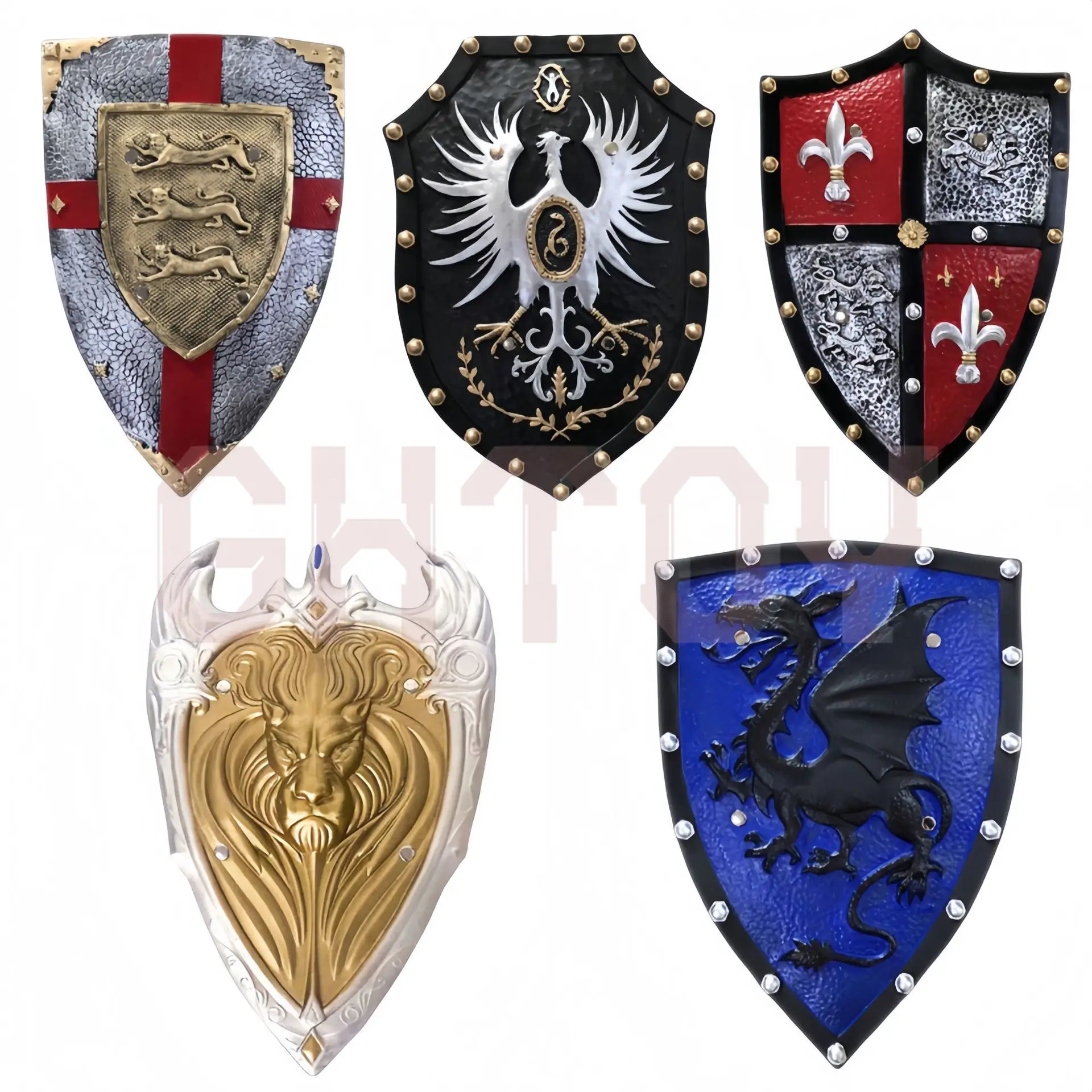 

57cm/22.24in Halloween Role-playing Shield PU High Quality Weapons Model Display Ornaments Collection Birthday Gift for Girl Boy