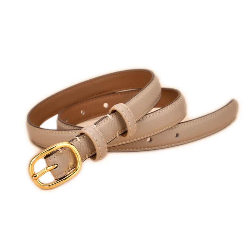 Ремень из натуральной воловьей кожи Женский, роскошный брендовый Универсальный студенческий пояс в японском стиле с пряжкой с язычком