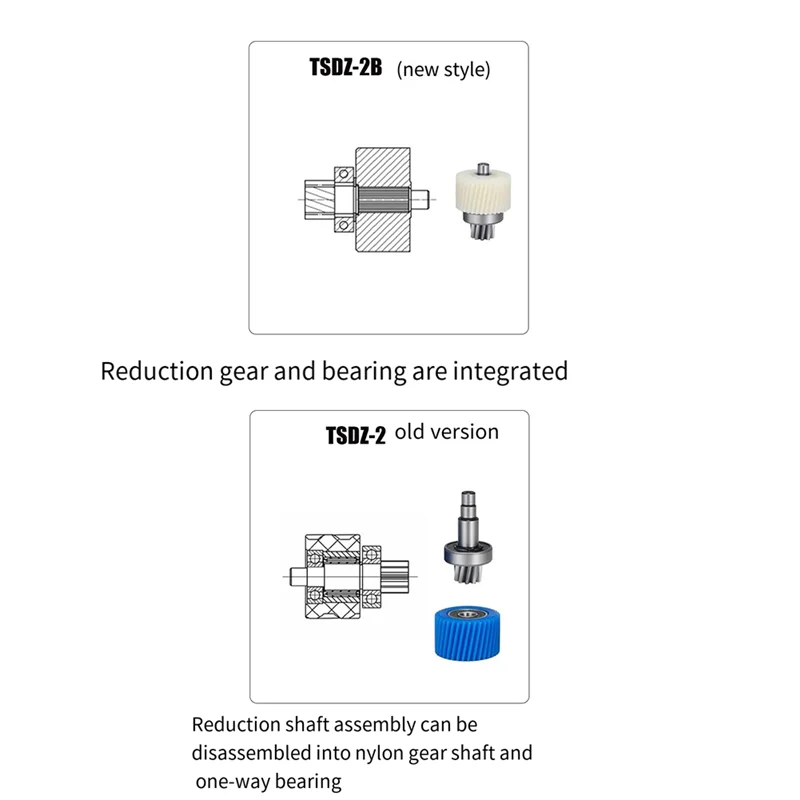 A44F-Per Tongsheng TSDZ2B Mid Drive Motor Upgrade Part Gear Kit di conversione bicicletta elettrica
