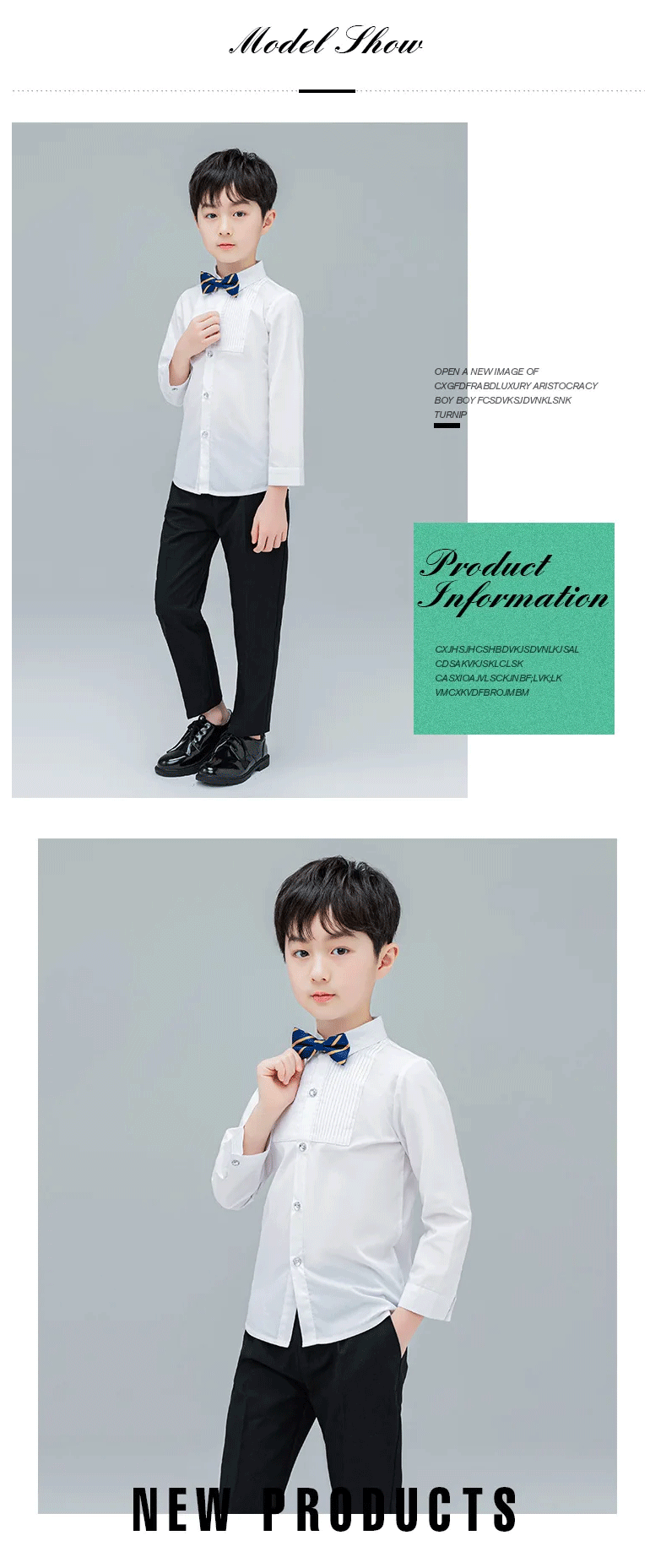 Baby Kleinkind Teenager Kleidung Schuluniform Jungen Shirts Weiß Lange Hülse Drehen-unten Kragen Kinder Shirt Für Jungen Kinder tops – Detail 4