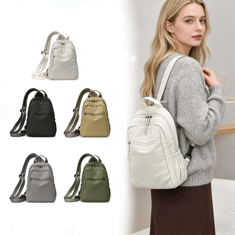 Women's Anti-Theft Nylon Multifunctional Chest Bag with Hidden Pockets Crossbody Backpack for Daily Use And Travel Shoulder Bags