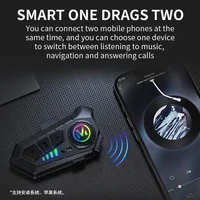 Y10 casque de moto casque Bluetooth 1000Mah réduction du bruit sans fil mains libres étanche moto écouteur 3