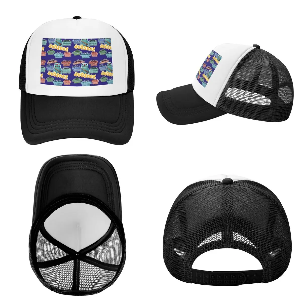 Bugsnax Locations Fan Art Pack Black Kinda BugCap Fashion Mesh Baseball Caps Adjustable Hat Hip Hop Summer Unisex Baseball Hats