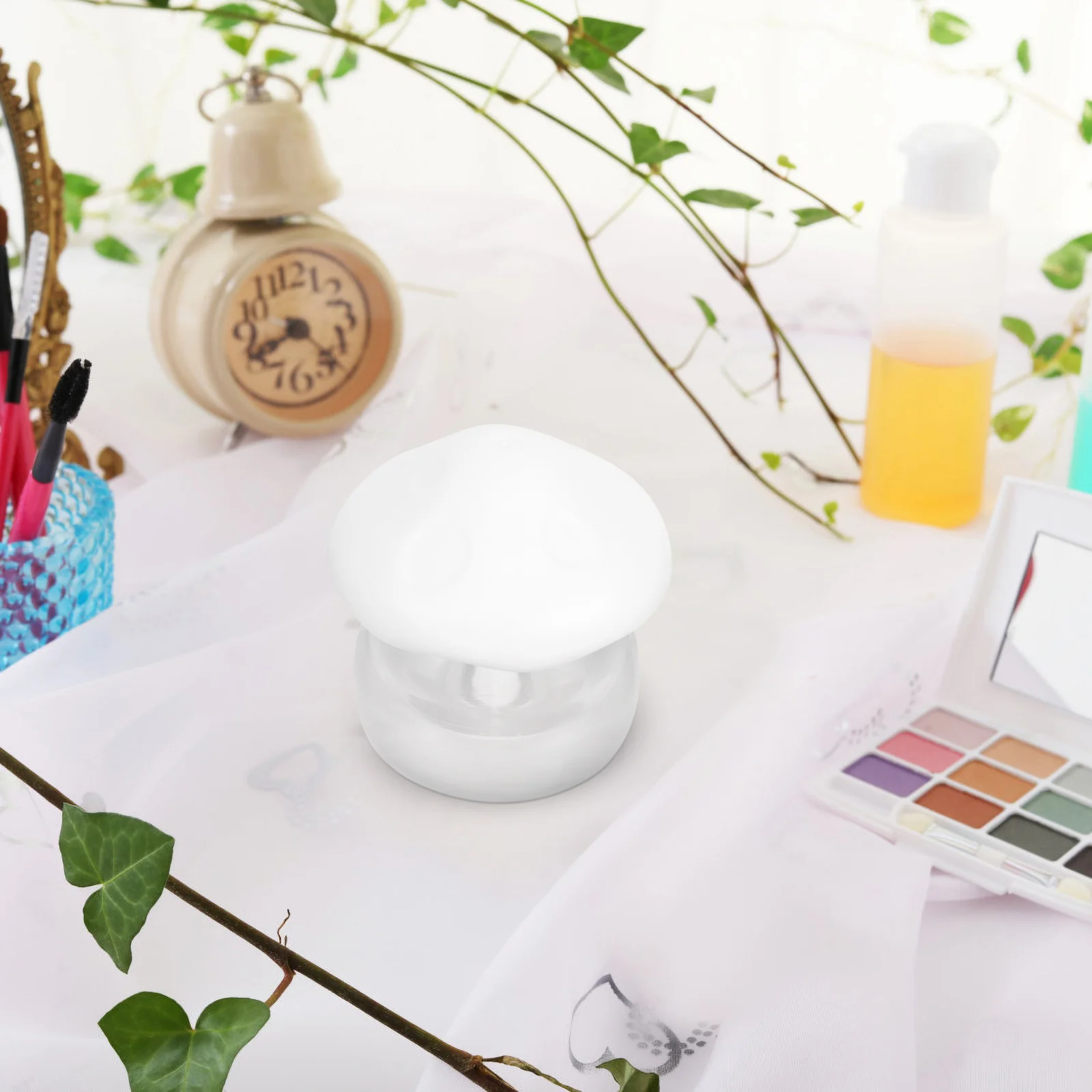 1세트 립밤 용기 리필 가능 휴대용 크림 병 여행용 메이크업 보관 버섯 모양 립글로스 튜브