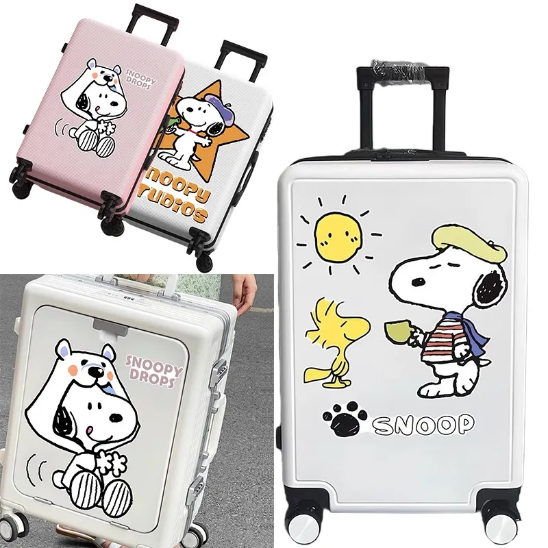 

27x21cm Snoopy Luggage Stickers Anime Characters Men's Women's Travel Suitcases DIY Decorative Wall Stickers Large Sheet Gifts