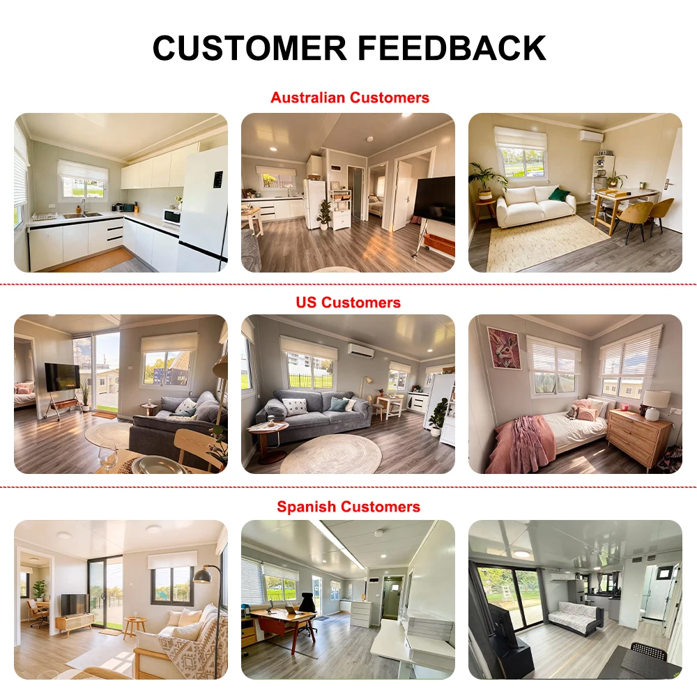 Customized 20 Ft 40 Container Home Expandable Stackable House 2 3 4 Bedroom Prefabricated Grandmother Office Building Mall