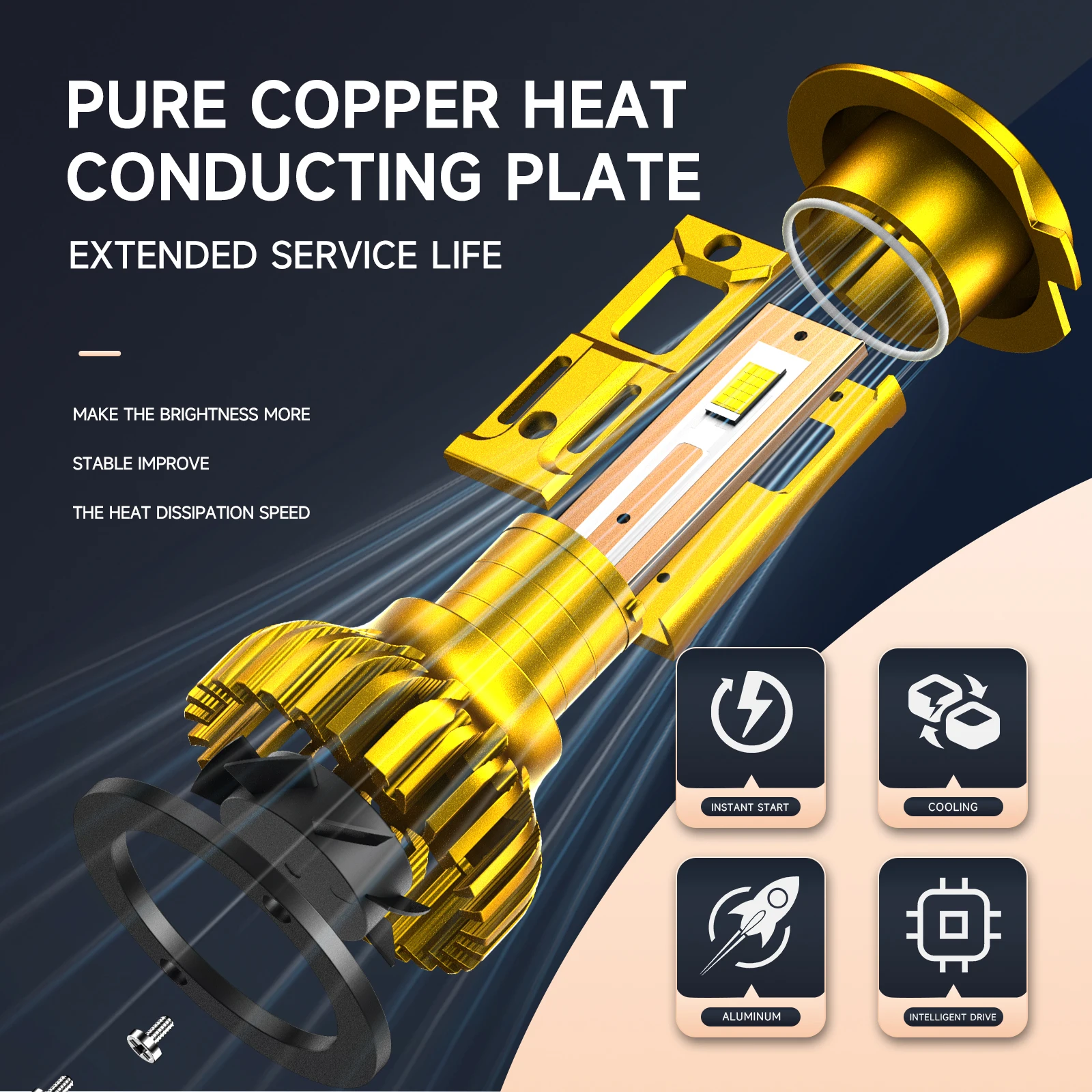 AIZLJH K5C Plus H7 Kit de faros LED Canbus 6000K 30 núcleos CSP H1 H4 H11 9005 9006 HB3 HB4 luz antiniebla 600000 LM 1300W