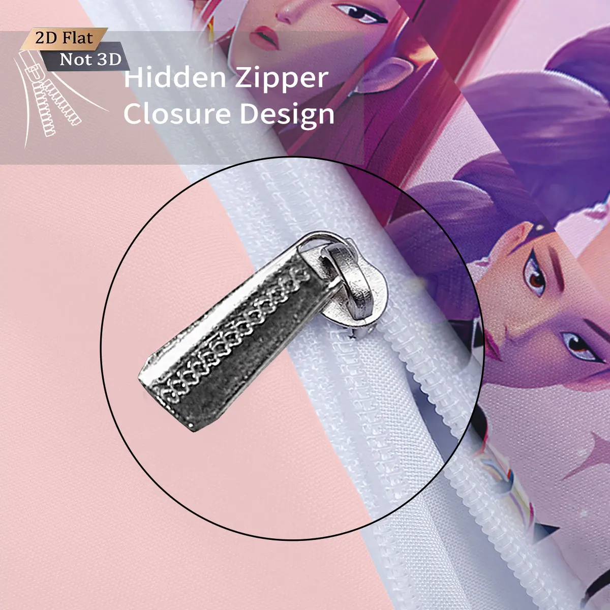 3pcsK-Pop شيطان الصيادين المطبوعة طقم سرير بدون شرائح متعدد الحجم مريح غرفة نوم الفراش الديكور آلة قابل للغسل #4