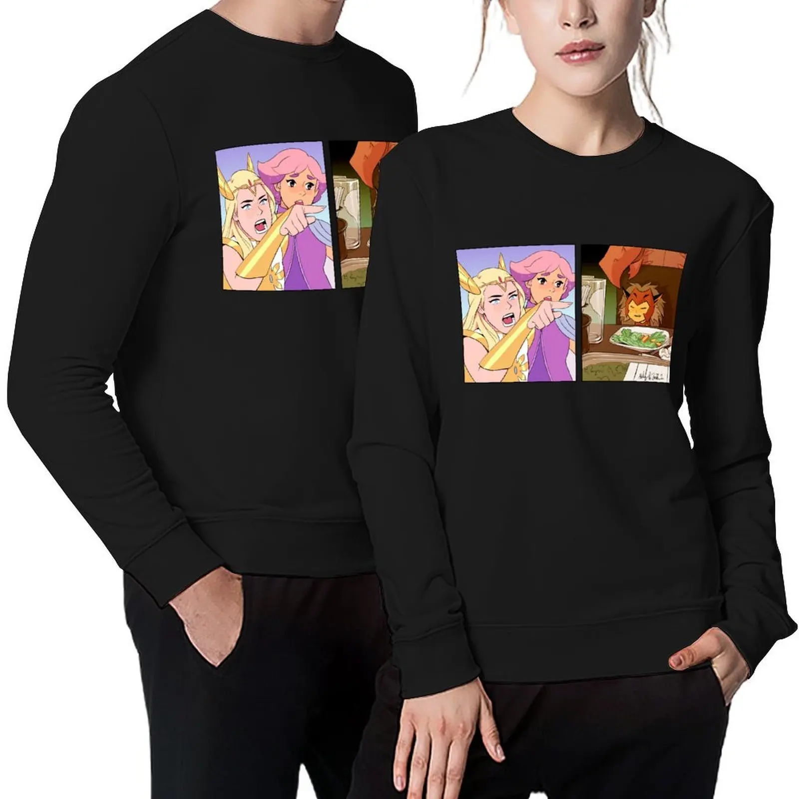 

She-Ra Yelling At Catra Meme Pullover men clothing men's clothing graphic t shirts men korean autumn clothes men's sweatshirt