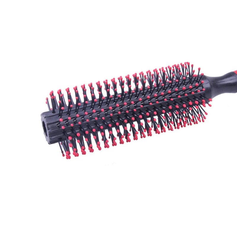 Professional พลาสติกกลม Quiff Roller Curly Hair Hairstyle Hairbrush Dressing Salon ตัดผมหวีเกลียวใหม่