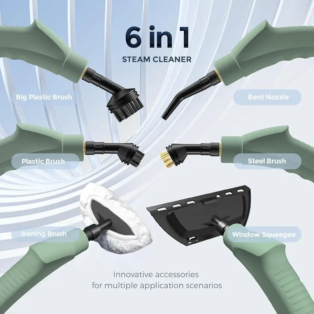 2500W 휴대용 스팀 청소기 고압 기선 휴대용 고온 자동차 홈 청소 6 기어 조절 가능 1100ml 탱크 5