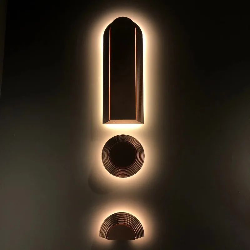 Modern Art Aluminum Wall Lamps Bedroom Aisle Halo Background Lighting Gallery Showroom Designed for Architects