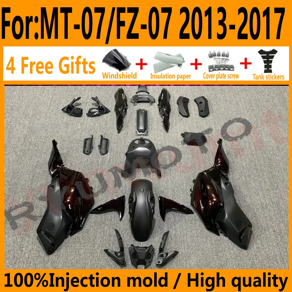 ABS Injection Full Fairing Body Kit Fit For 2012 - 2017 For Yamaha MT07 FZ07 MT-07 Set MT 07 FZ 07 2013 2014 2015 2016 fairings