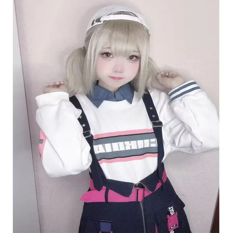 2024 Azusawa Kohane 3e Verjaardag Nieuw Team Uniform Cosplay Kostuum Schattig Meisje Wit Hoodies Jarretel Rok Pruik Pak Halloween