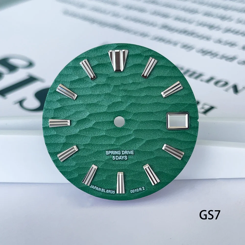 28,5 mm novo GS mostrador não luminoso calendário diário NH35 acessórios de modificação de relógio